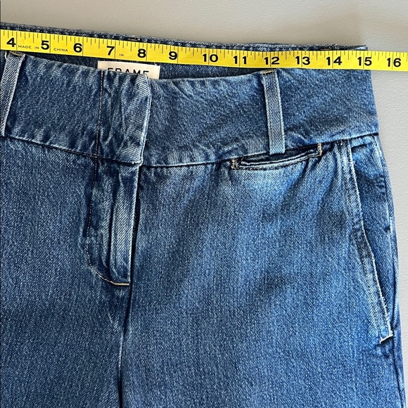 Frame Denim Wide-Leg Blue Jeans METR207 Margolis Size 26 - Picture 4 of 11